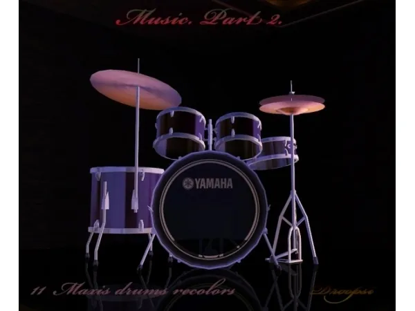 Music part 2 11 maxis drums recolors by Droopsi - The Sims 2 Custom Content