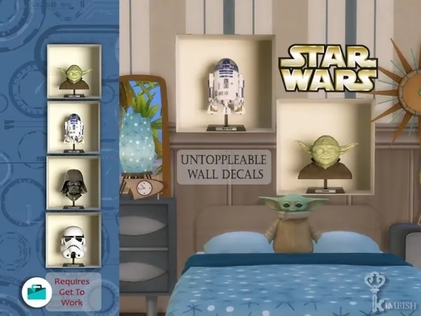 Alpha Kimbish's Star Wars Untoppleable Wall Decals - The Sims 4 Custom Content