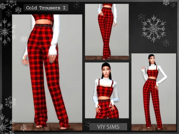 Alpha Viy Sims' Trousers Cold I VI - The Sims 4 Custom Content