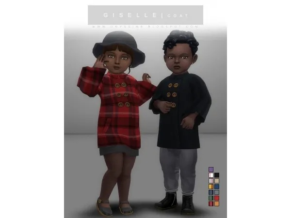 Maxis Match TODDLER GISELLE COAT - The Sims 4 Custom Content
