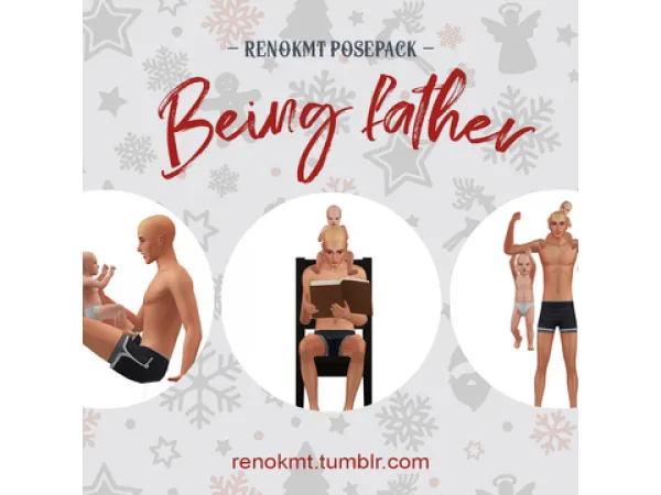 Mix [RenOKMT] Being Father Posepack by simsfinds - The Sims 4 Custom Content