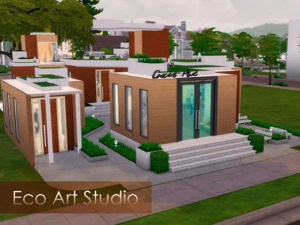 Maxis Match tellaris' Eco Art Studio - The Sims 4 Custom Content