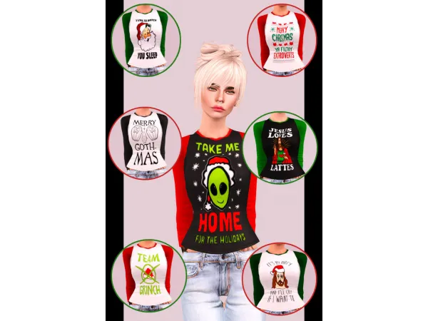 Christmas Shirts - The Sims 3 Custom Content