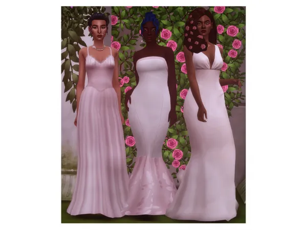 Tri Wedding Dresses by Zeussim - Sims 4 CC-Creator