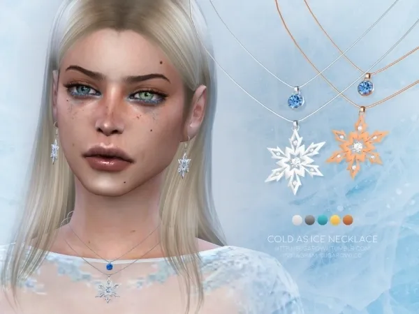 Alpha sugar owl's Cold As Ice necklace - The Sims 4 Custom Content