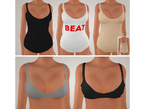 cakenoodles Tops Body - The Sims 3 Custom Content