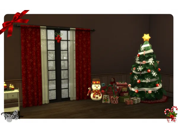 Christmas curtains in 19 various colors and patterns! by therran91