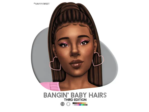 Maxis Match Bangin Baby Hairs Third Edition by SavvySweet - The Sims 4 Custom Content