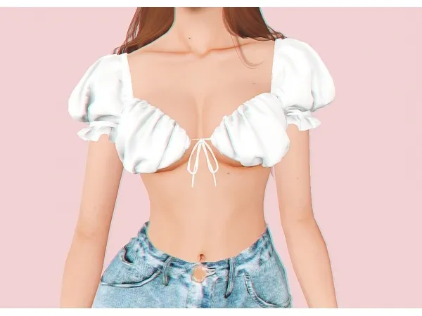 Ruched Bralette by simsfinds - The Sims 3 Custom Content