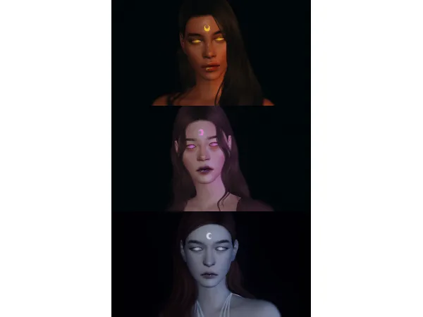 Alpha Glowing Moon Accessory - The Sims 4 Custom Content