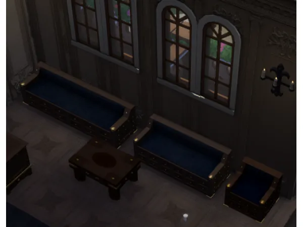 Alpha Castle Set part 3 Living Room by simverses - The Sims 4 Custom Content