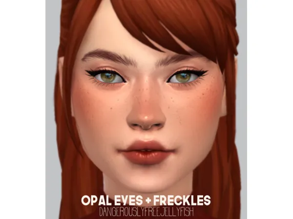 Maxis Match Opal Eyes Freckles by dangerouslyfreejellyfish - The Sims 4 Custom Content