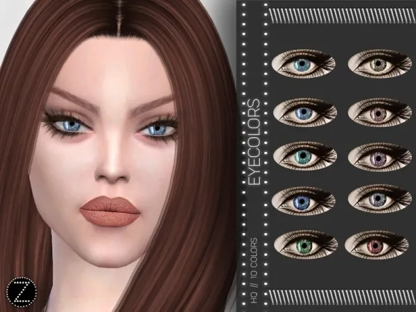 Alpha ZENX's EYECOLORS Z03 - The Sims 4 Custom Content