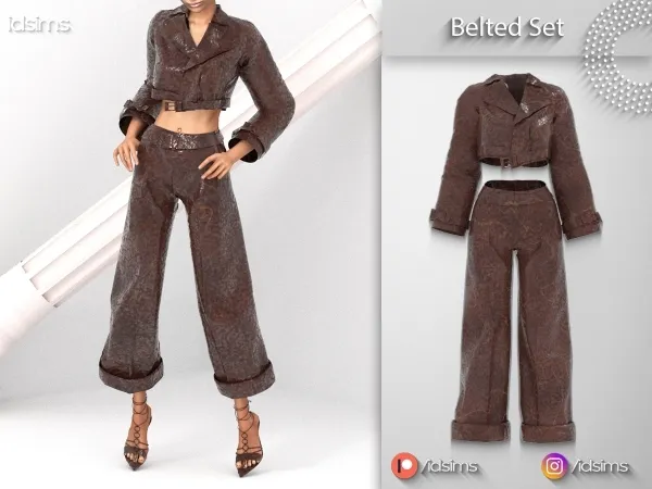 Alpha Belted Set - The Sims 4 Custom Content