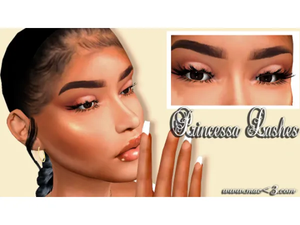 Alpha Princessa Lashes - The Sims 4 Custom Content