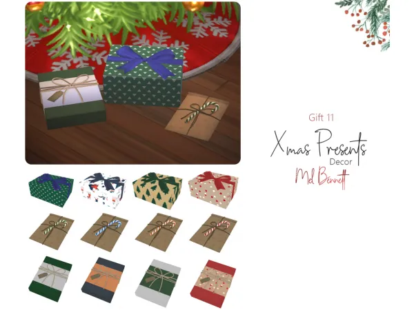Alpha 2020 ADVENT CALENDAR GIFT 11 XMAS PRESENTS - The Sims 4 Custom Content
