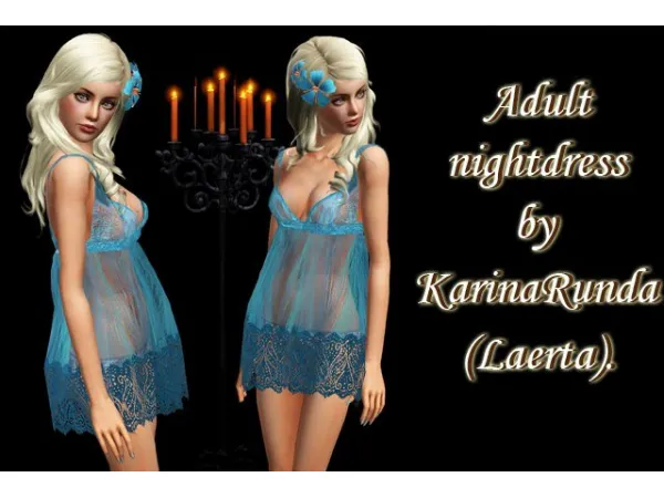 Adult nightdress by KarinaRunda - The Sims 3 Custom Content