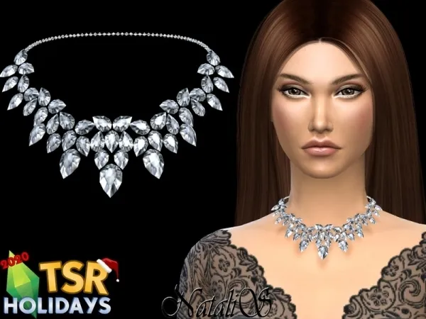 Alpha Winter Wonderland_NataliS_Winter fairytale necklace by thesimsresource - The Sims 4 Custom Content