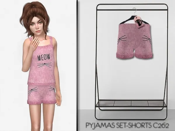 Mix turksimmer's Pyjamas Set Shorts C262 - The Sims 4 Custom Content