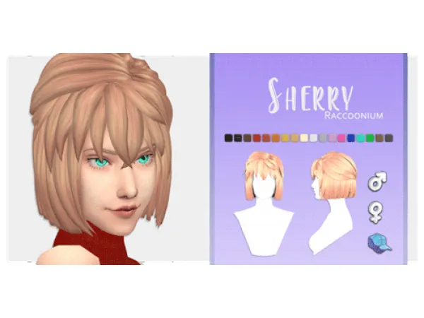 Maxis Match Sherry hair - The Sims 4 Custom Content