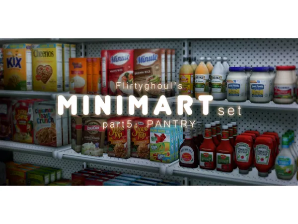 Alpha Minimart Set Part 5 Pantry I by flirtyghoul - The Sims 4 Custom Content