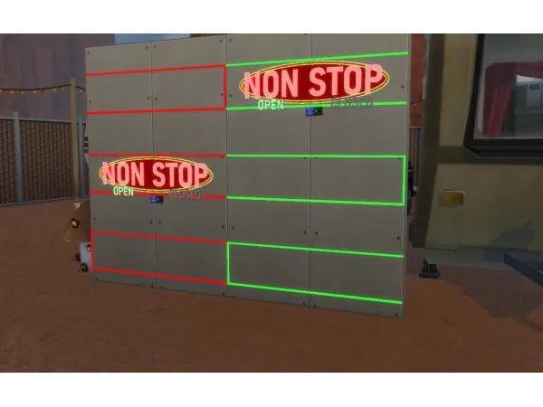 Alpha SMB 2x1m Neon Shop Sign by shadowwalker777 - The Sims 4 Custom Content