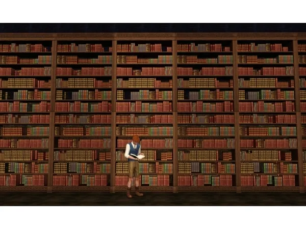 Bookshelf Very Tall Victorian - The Sims 3 Custom Content