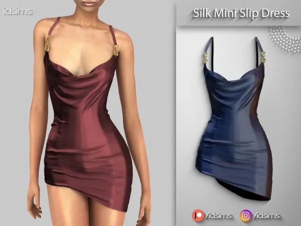 Alpha Silk Mini Slip Dress - The Sims 4 Custom Content