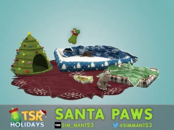 Alpha sim_man123's Holiday Wonderland Santa Paws - The Sims 4 Custom Content