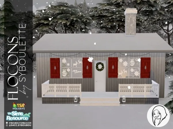 Alpha Syboubou's Holiday Wonderland Flocons Set - The Sims 4 Custom Content