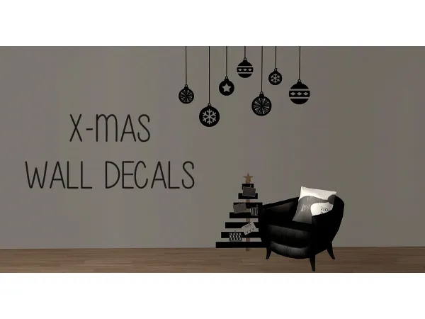 X mas Wall Decals - The Sims 2 Custom Content