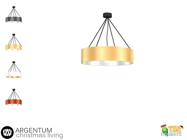 Holiday Wonderland Argentum Ceiling Lamp - The Sims 4 Custom Content