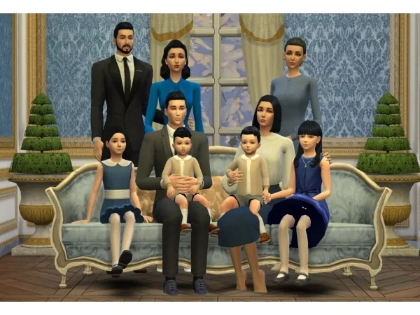 MelonSloth’s Christmas calendar - Day 13 - Family portrait pose set