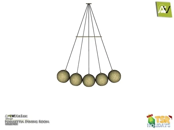 Holiday Wonderland Poinsettia Ceiling Lamp Medium - The Sims 4 Custom Content