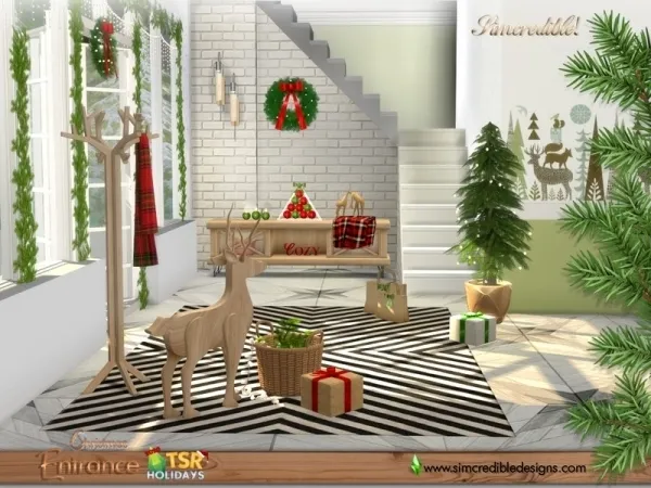 Maxis Match SIMcredible's Holiday Wonderland Christmas Entrance by simcredible - The Sims 4 Custom Content