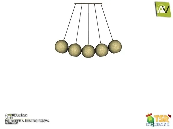 Holiday Wonderland Poinsettia Ceiling Lamp Short - The Sims 4 Custom Content