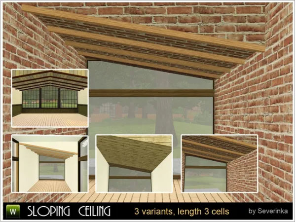 Sloping celling - The Sims 3 Custom Content