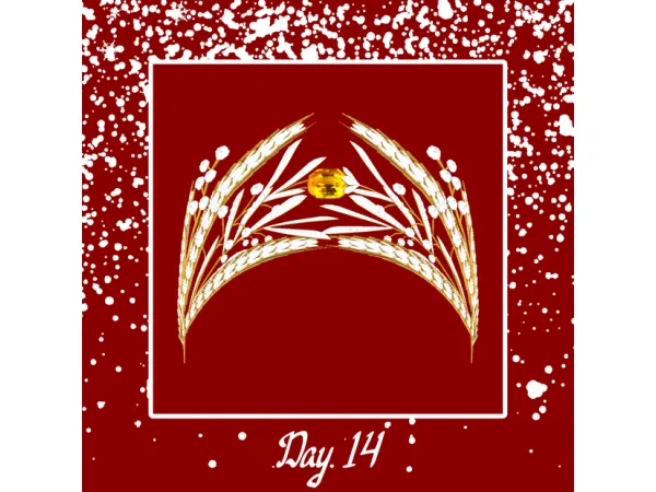 Alpha Russian Ears of Wheat Tiara Day 14 by NormalSiim - The Sims 4 Custom Content