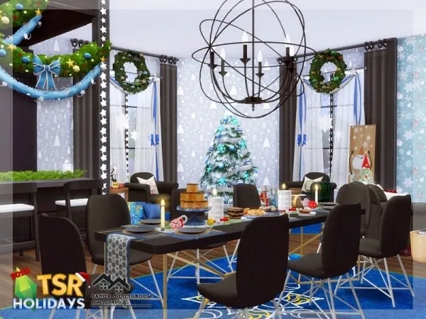 Alpha marychabb's Holiday Wonderland Sanos Diningroom - The Sims 4 Custom Content