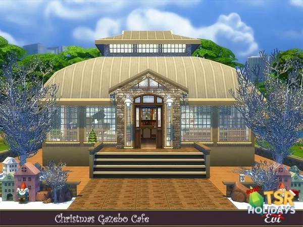 Alpha evi's Holiday Wonderland _ Gazebo bar - The Sims 4 Custom Content
