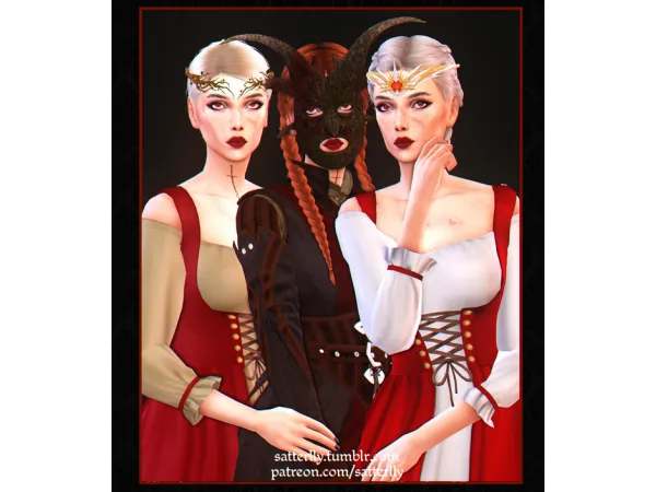 Alpha Baldurs Gate 3 Headwears by satterlly - The Sims 4 Custom Content