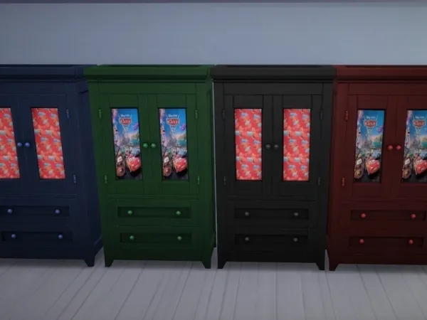 Maxis Match Shellty's Mcqueen Cars closets for Toddlers and kids rooms - The Sims 4 Custom Content