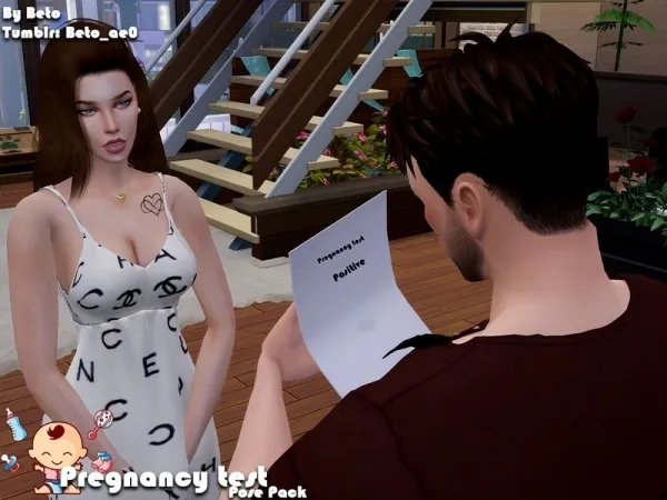 Alpha Beto_ae0's Pregnancy test (Pose Pack) - The Sims 4 Custom Content