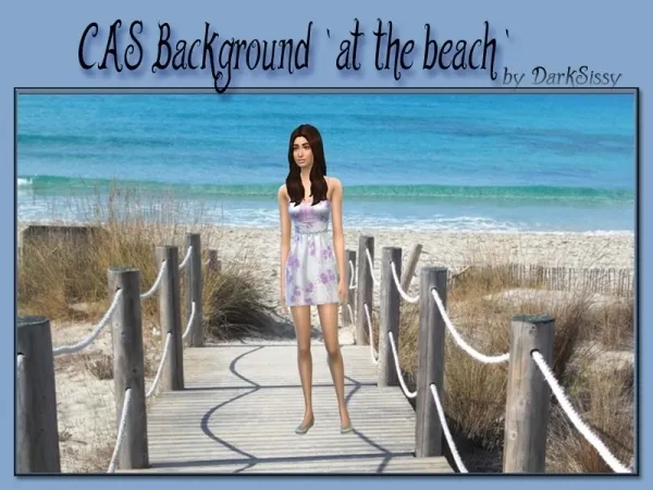 Alpha DarkSissy's CAS Background at the beach - The Sims 4 Custom Content