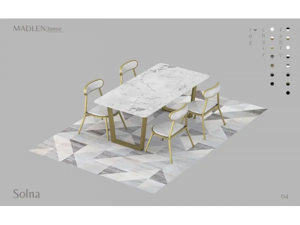 Maxis Match Madlen Solna Dining Set by Madlen - The Sims 4 Custom Content