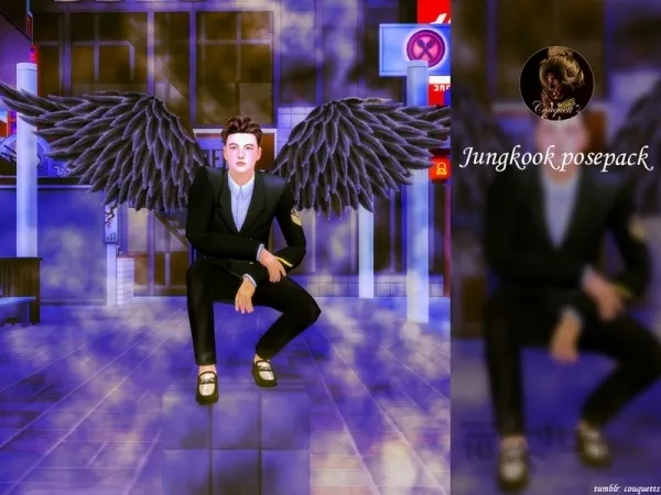 Alpha couquett's Jungkook Poses - The Sims 4 Custom Content