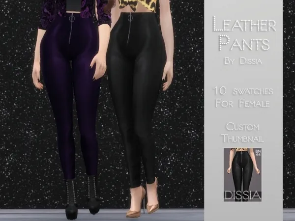Maxis Match Dissia's Leather Pants - The Sims 4 Custom Content