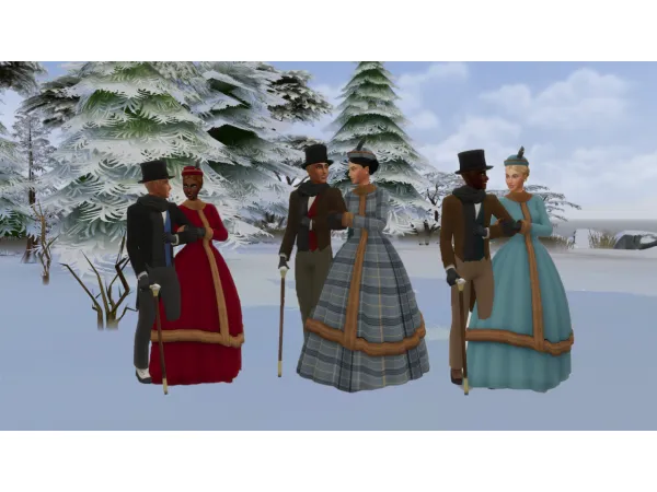 Winter Walking Deco Sims