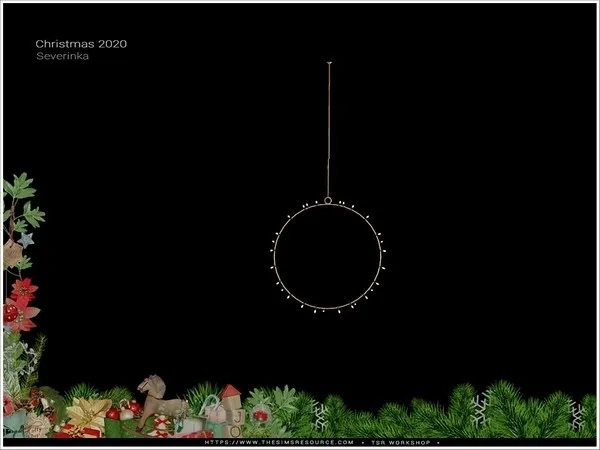 [Christmas2020] garland ceiling lamp SW - The Sims 4 Custom Content