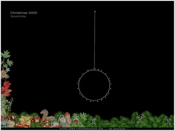 [Christmas2020] garland ceiling lamp MW - The Sims 4 Custom Content